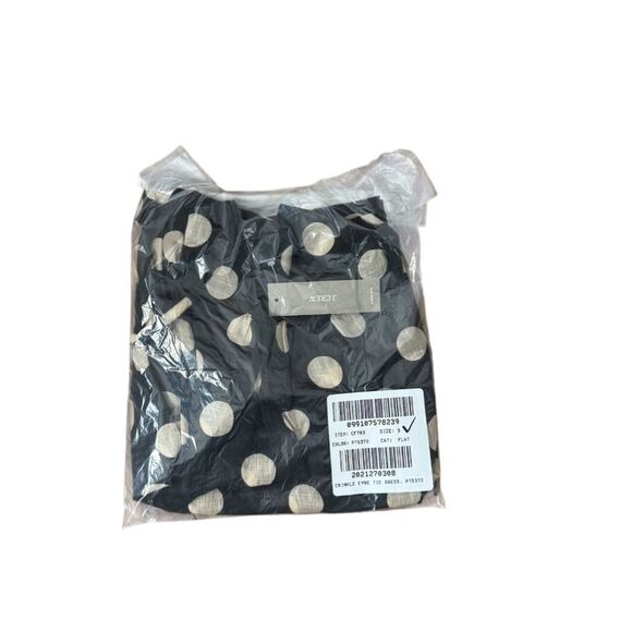 NWT J CREW Crinkle side-tie dress in dot print - Picture 8 of 9